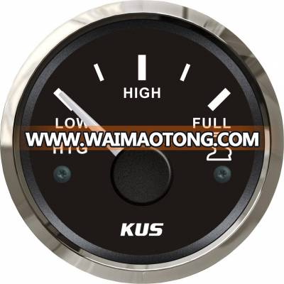 52mm Holding Tank Gauge (SV-KY12000) 240-33 Ohm 316 Stainless Steel Bezel Black Faceplate for Car Truck Universal Boat Marine