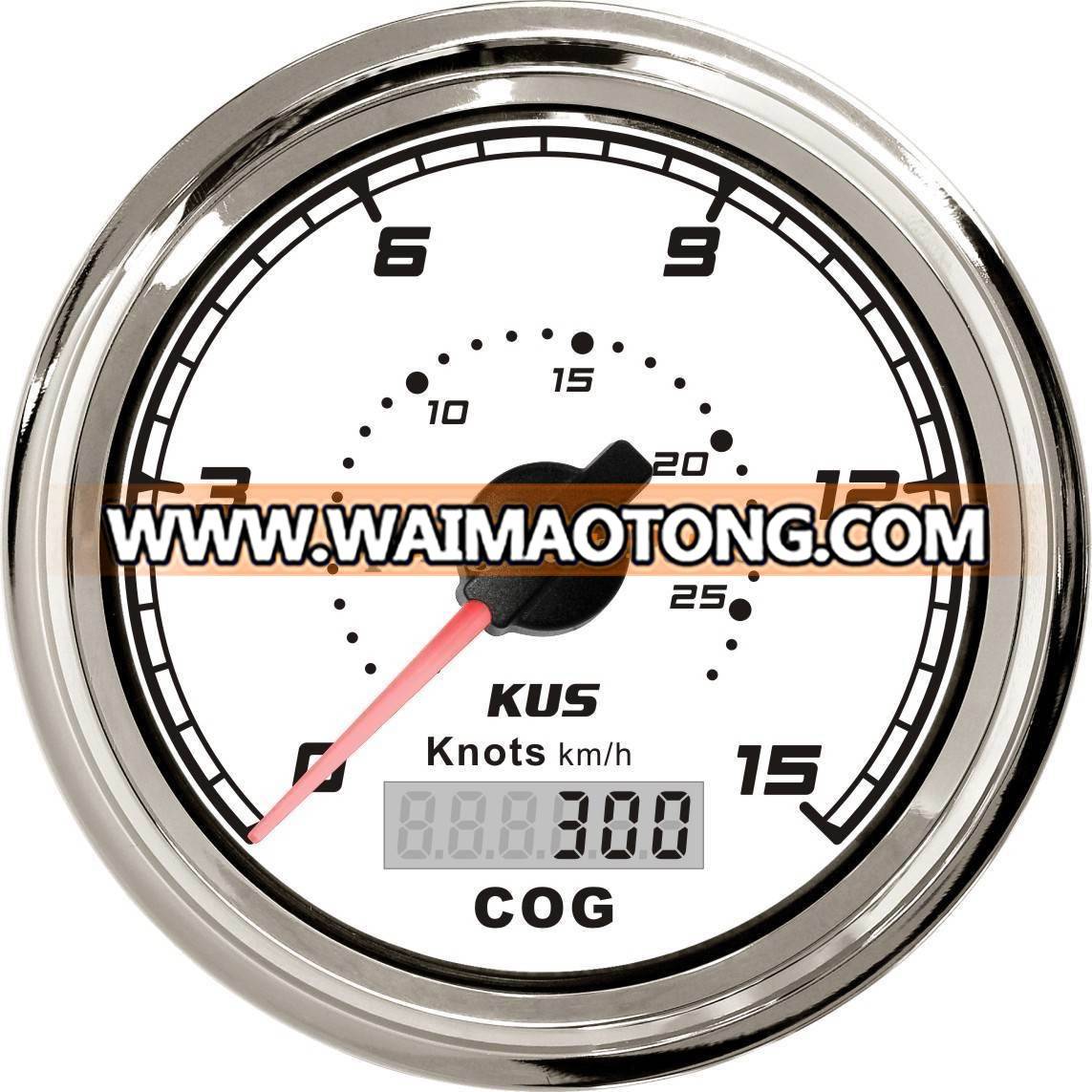 Popular 85mm GPS Speedometer 0-15 Knots 12V 24V with Backlight