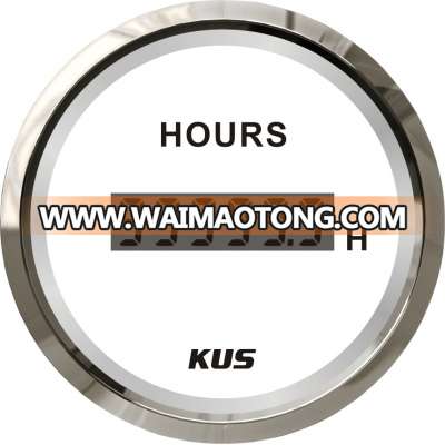 Good Quality! ! ! 52mm Stainless Steel Hourmeter White Faceplate